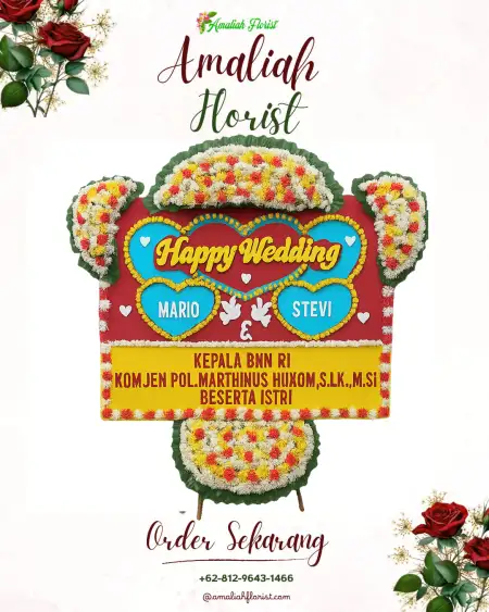 Papan Bunga Pernikahan Bruwa